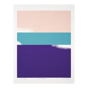 Contemporary Abstract Acrylic on Fabriano-Pittura Paper Painting "Drawing for 3 Horizontal Configurations 9" by Kyong Lee