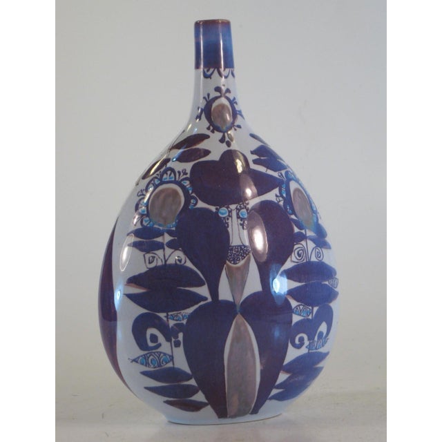 Mid 20th Century Mid 20th Century Vase Danish Modern Faience Royal Copenhagen Kari Christensen 170-2740 Mint For Sale - Image 5 of 9