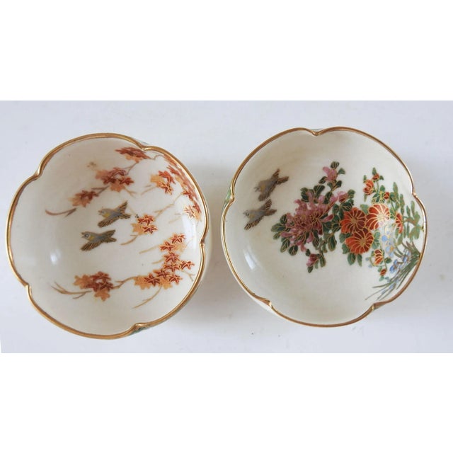 Early 20th Century Vintage Small Japanese Satsuma Bowls - a Pair For Sale - Image 5 of 7