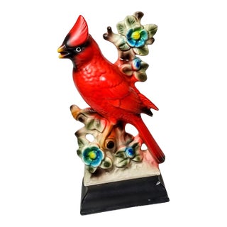 Vintage Mid Century Christmas Cardinal Figurine For Sale