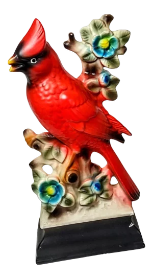 Vintage Mid Century Christmas Cardinal Figurine