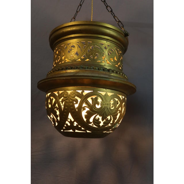Large Bronze Lanterns, 19th Century, Set of 2 For Sale - Image 9 of 14