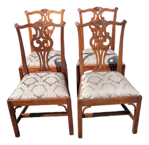 Set of 4 Early 20th Century English Dining Room Chairs