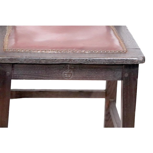 Early Set of Four Roycroft Arts and Crafts Ladder Back Dining Chairs C 1900/1915 For Sale - Image 12 of 13