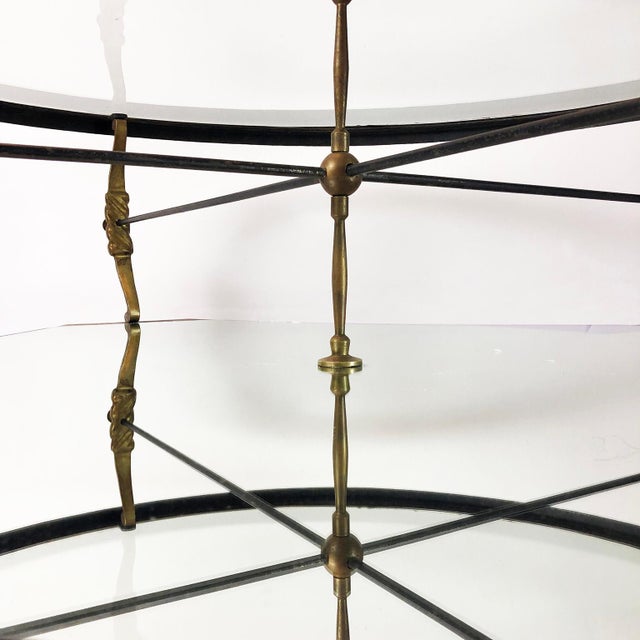 Made in Mexico, circa 1950s, Attributed to Arturo Pani, the table has original mirror and glass, can be delivered polished...