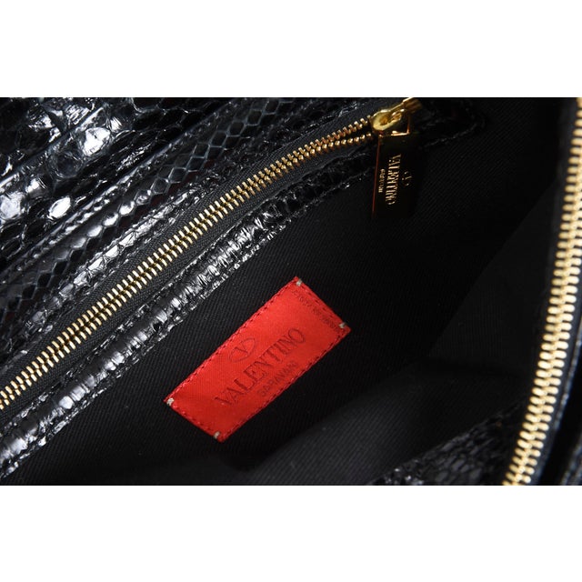 Black Valentino Black Python Bag or Clutch 2010 For Sale - Image 8 of 10
