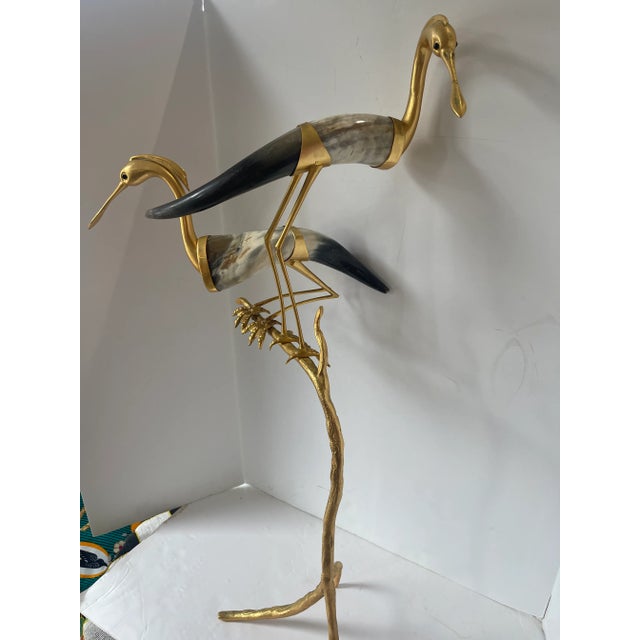 Just in , this Hauy Pouigo Perched Bird Sculpture with natural Horn and Dore Bronze. This is a wonderful example of Hauy...