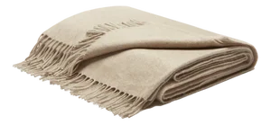 Fringe Cashmere and Silk Throw by Lo Decor