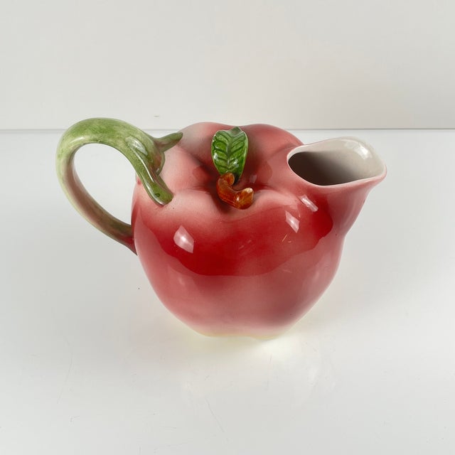 Apple-Shaped Slipware Pitcher, 1960s-1970s For Sale - Image 9 of 9