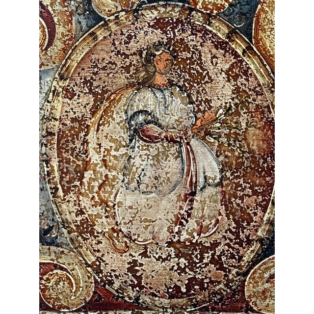 Early 21st Century Peninsula Home Collection for Horchow Hand-Painted Horizontal Medallion Wall Panel For Sale - Image 5 of 12