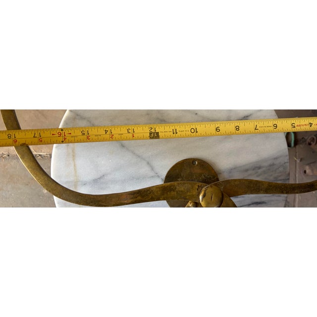 Vintage Heavy Solid Brass Wall Mount Ice Tong Towel Holder For Sale - Image 4 of 11