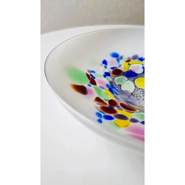 Vintage Glass Bowl in Opal Glass by Hans Jürgen Richartz, 1980s For Sale - Image 3 of 9
