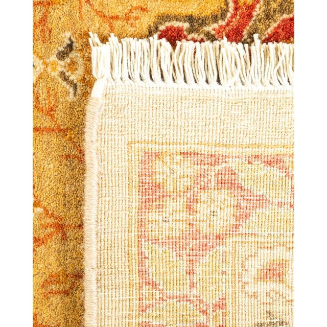 2000 - 2009 Mogul, One-of-a-Kind Hand-Knotted Area Rug - Yellow, 4' 8" x 6' 5" For Sale - Image 5 of 8