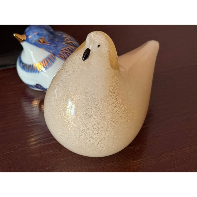 Glass Murano Glass Dove with Gold Aventurine from Barovier & Toso, Italy, 1970s For Sale - Image 7 of 18