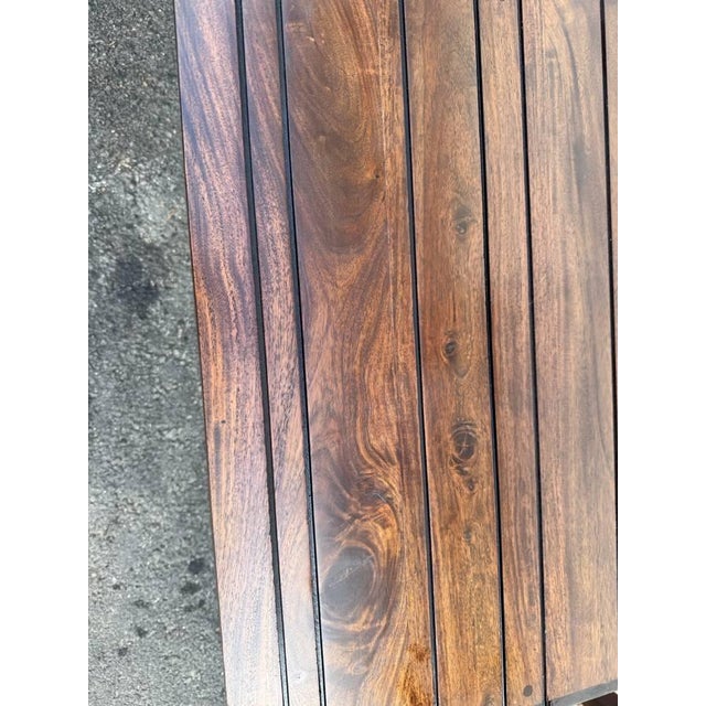 Vintage Rustic Style Solid Wood Side Table For Sale In Washington DC - Image 6 of 17