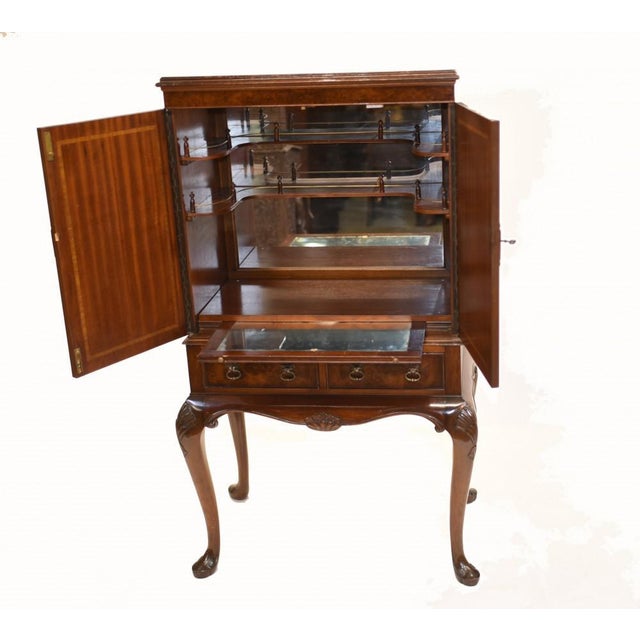 Brown Art Deco Epstein Drinks Cabinet in Burr Walnut, 1930 For Sale - Image 8 of 16