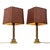 Mid-Century Brass Table Lamps in the style of Boulanger, 1950s, Set of 2 For Sale - Image 3 of 18