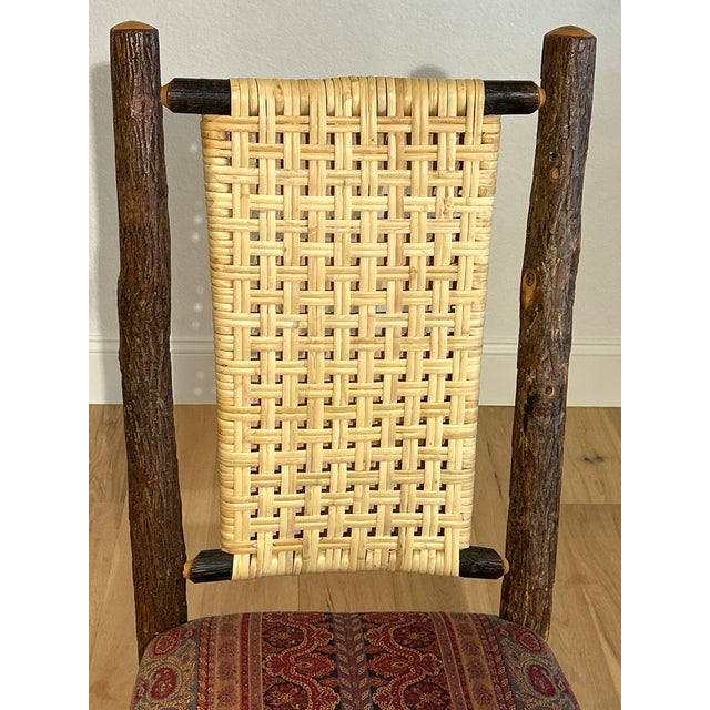 Transitional Vintage Flat Rock Log Side Chair in Ralph Lauren Paisley Textile For Sale - Image 3 of 6