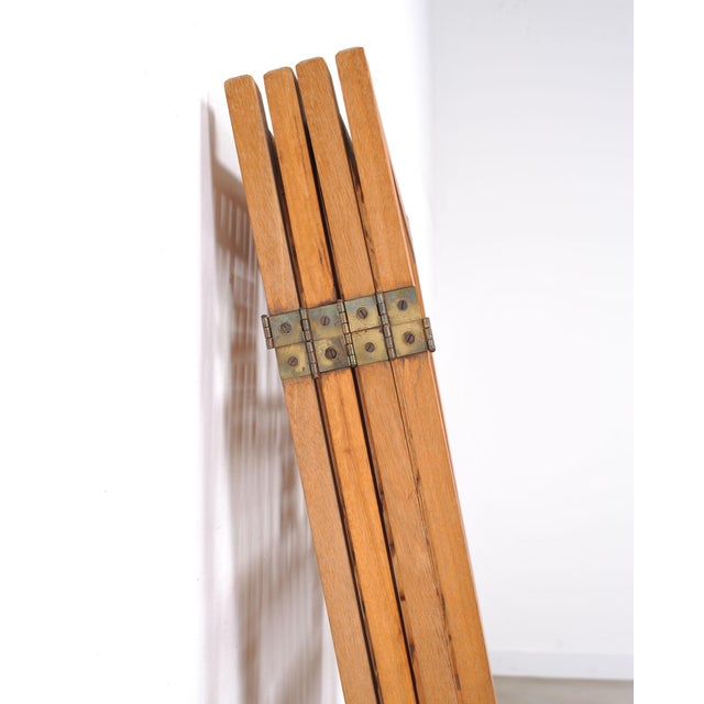 Mid-Century Four-Panel Teak Geometric Screen or Room Divider For Sale - Image 13 of 18