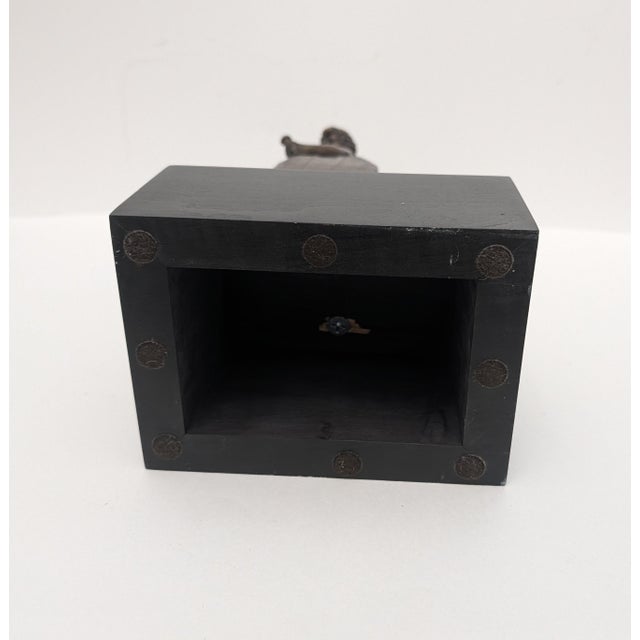 Metal 1950s Bronze Sculpture 'Self Made Man" by Bobbie Carlyle on Marble Base For Sale - Image 7 of 11