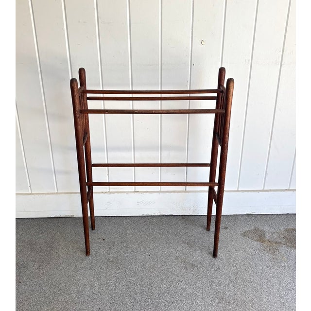 Antique Walnut Quilt Rack For Sale - Image 4 of 4