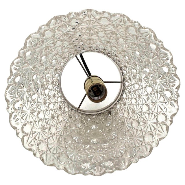 19th Century 19th Century Victorian Daisy and Buttons Pressed Glass Light For Sale - Image 5 of 11