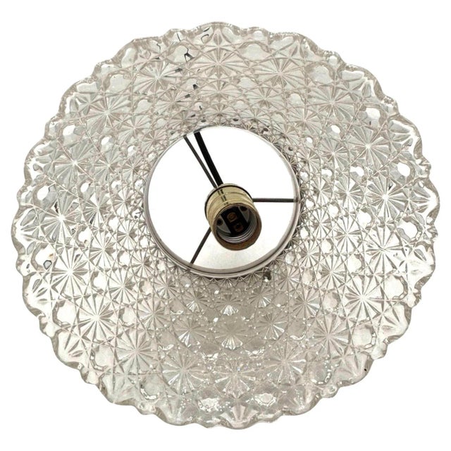 19th Century Victorian Daisy and Buttons Pressed Glass Light - 7 Available For Sale - Image 5 of 11