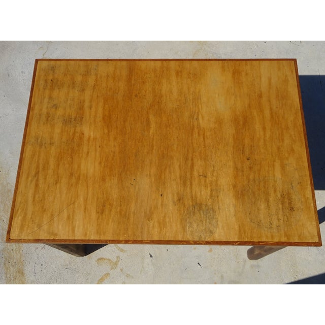 Rectangular Oak and Veneer Worktable, 1960s For Sale - Image 15 of 18