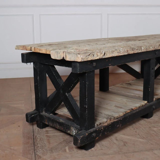Monumental Pine Display Table For Sale - Image 9 of 10