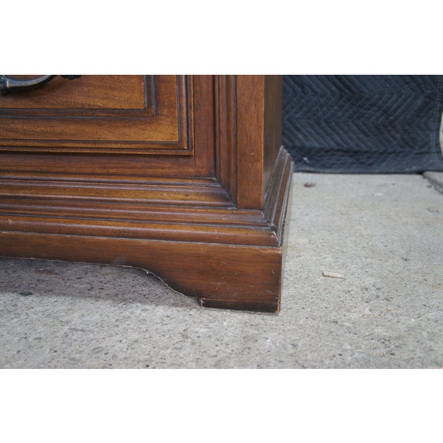 Brown Vintage Century Furniture French Country Serpentine Oak Triple Dresser 68" For Sale - Image 8 of 14