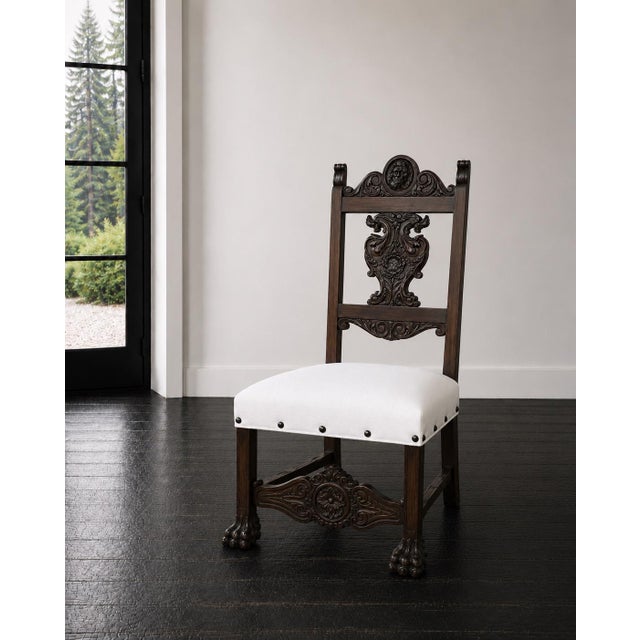 English Antique English Hand-Carved Figural Chairs / Set of 2 For Sale - Image 3 of 4