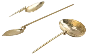 Brass Lígula, Cochler & Trulla Spoon Set by Raquel Vidal and Pedro Paz, Set of 3