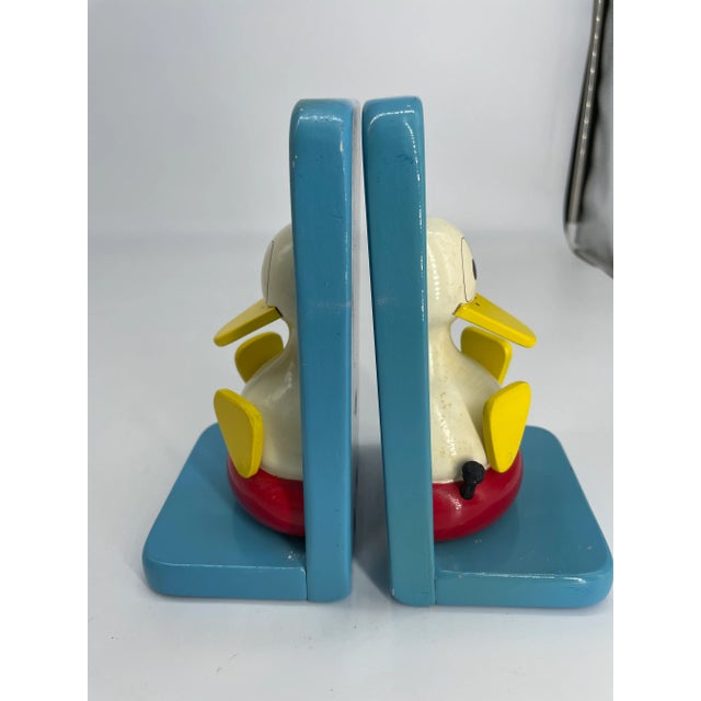 Children's Late 20th Century Wooden "Duckie" Bookends - a Pair For Sale - Image 3 of 8