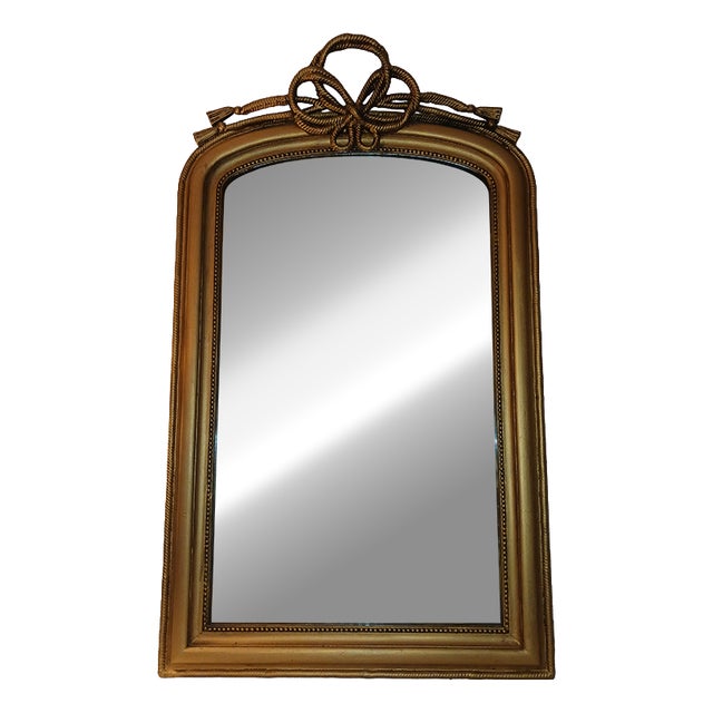 Louis Philippe Gilt Mirror with Ribbon Decoration For Sale