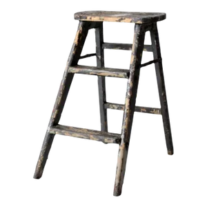 Vintage Painted Wood Step Ladder