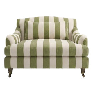 Sophie Conran Felix Loveseat in Spring Green Stripes For Sale