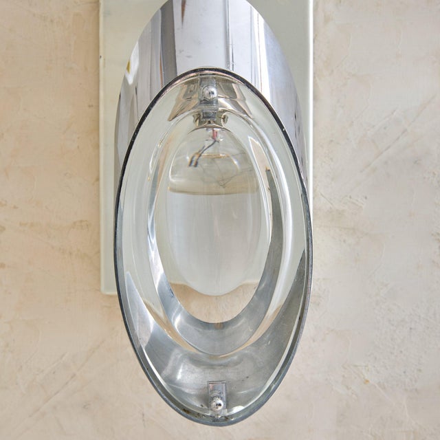 Italian Postmodern Chrome Sconce by Oscar Torlasco for Stilkronen, 1970s For Sale - Image 9 of 13
