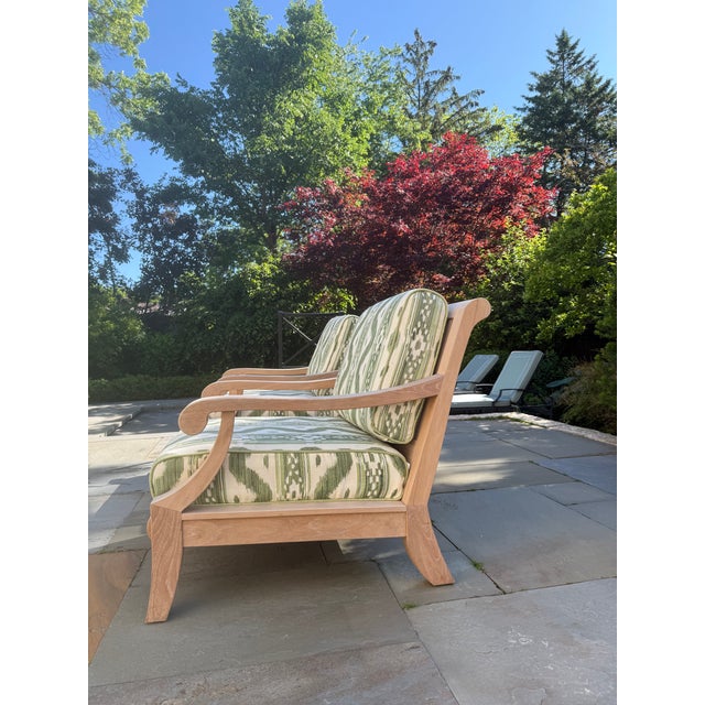 These gorgeous chairs have spent their life indoors, as part of a pool house design in 2023 by Mark Sikes. They have only...