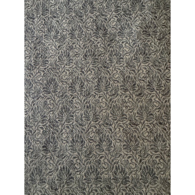 Zak + Fox Linen Blend Fabric 1 2/8 Yard Mandragora in Blue For Sale - Image 4 of 5