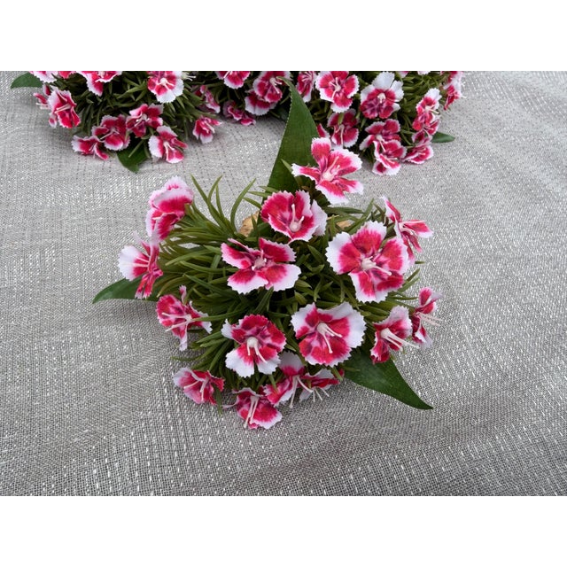 Pink White Flower Napkin Rings Set of 10 For Sale In New York - Image 6 of 12