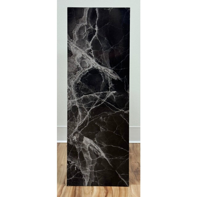 Late 20th Century Vintage Faux Marble Pedestal Pinth Column For Sale - Image 5 of 8
