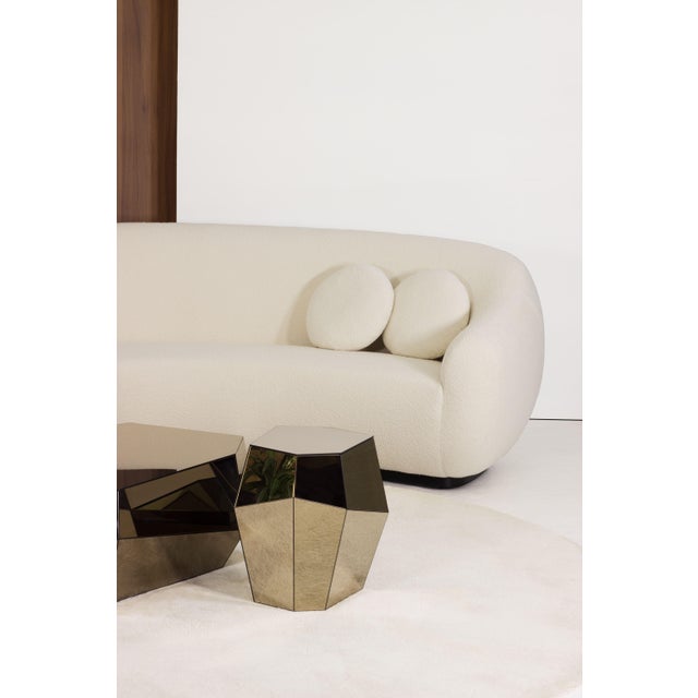 Metal Three Rocks High Side Table in Bronze Mirror from Insidherland For Sale - Image 7 of 15