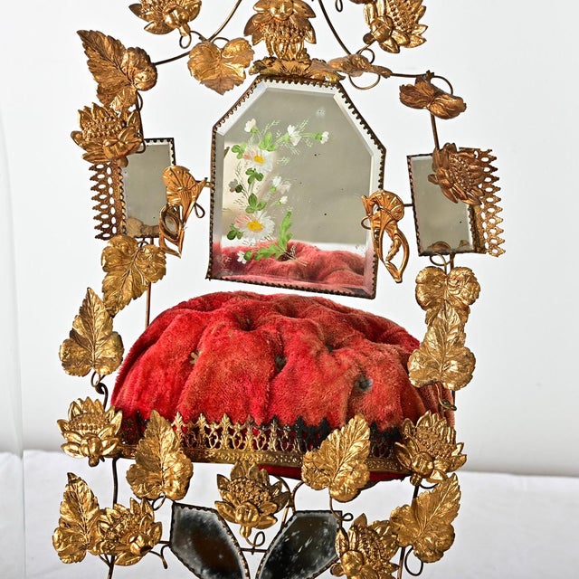 Red French 19th Century Marriage Dome on Stand For Sale - Image 8 of 13