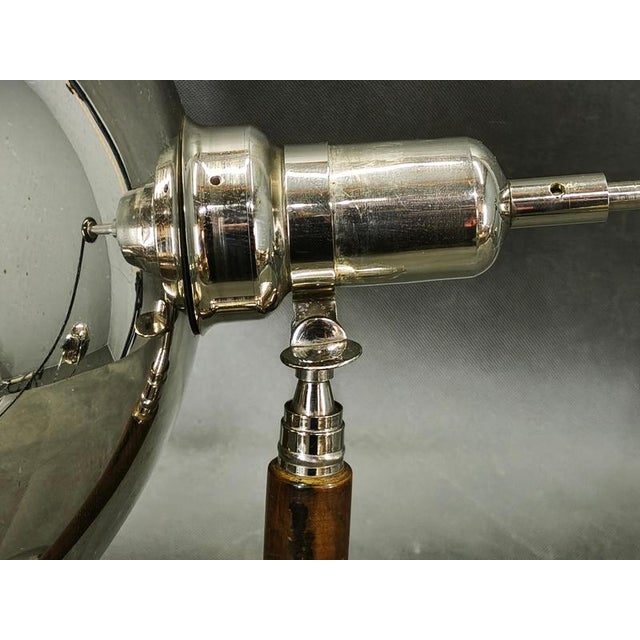 Vintage Bauhaus Chrome Table Lamp with Beech Handle, 1930s For Sale - Image 9 of 15