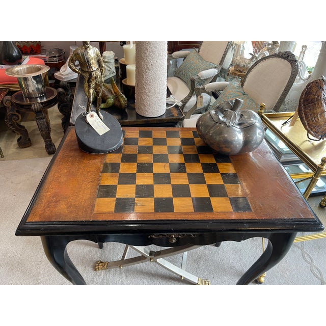 French Louis XV Inlaid & Ebonised Game Table, 19Th C For Sale - Image 10 of 12