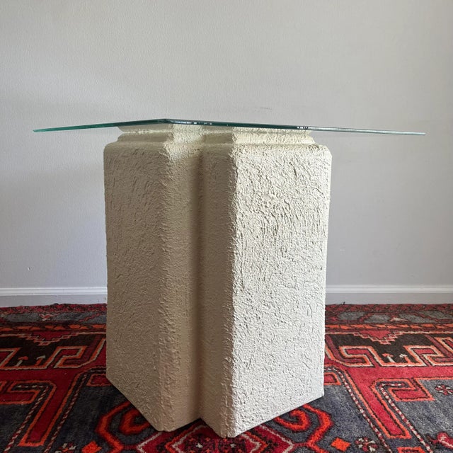 Postmodern 1970s Vintage Postmodern Side Table -Plaster For Sale - Image 3 of 8