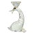 Antique Barovier Toso Murano Crystal Clear Gold Flecks Italian Art Glass Duck Candlestick Sculpture For Sale