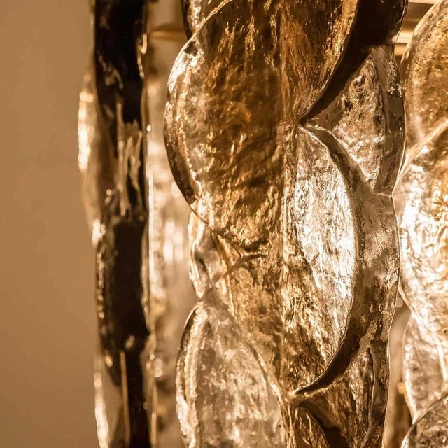 1960s Small Citrus Swirl Smoked Glass Pendant Light by J. T. Kalmar for Kalmar, 1960s For Sale - Image 5 of 15