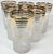 Metal Hollywood Regency Gold and Frost Tumblers- Set of Six For Sale - Image 7 of 16