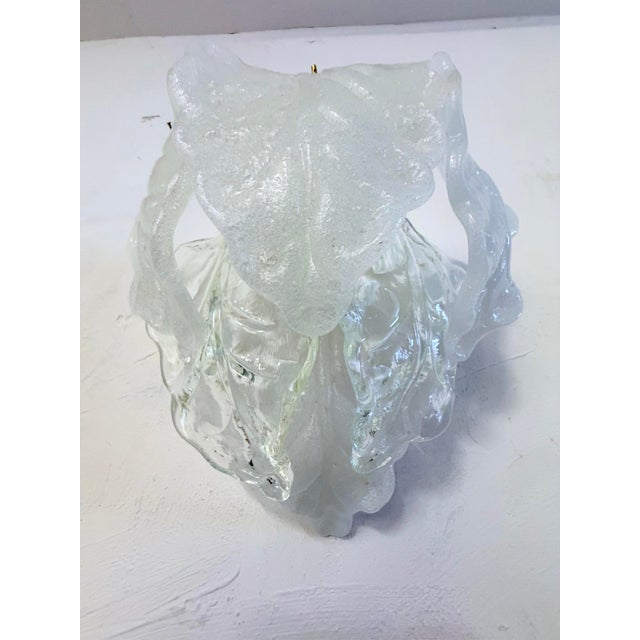Hollywood Regency Wall Lamp with Murano Glass Leaves, 1970s For Sale - Image 11 of 11